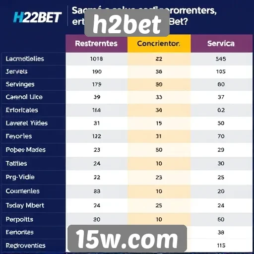Comparativo entre h2bet e concorrentes
